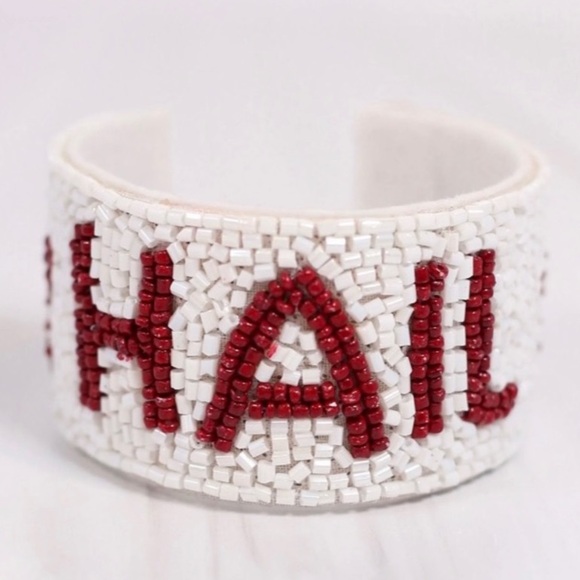 Jewelry - 🎉♥️ NEW Mississippi State Hail and Stars Game Day Beaded Cuff Bracelet